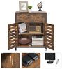 Vasagle 'LSC86BX' Beistellschrank, Sideboard mit Regalebene und Schublade, Küchenschrank, mit Lamellentüren, Wohnzimmer, Schlafzimmer, Arbeitszimmer, Büro, Flur, Industrie-Design, Vintage, Dunkelbraun, 80 x 68,6 x 30 cm Bild 5