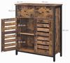 Vasagle 'LSC86BX' Beistellschrank, Sideboard mit Regalebene und Schublade, Küchenschrank, mit Lamellentüren, Wohnzimmer, Schlafzimmer, Arbeitszimmer, Büro, Flur, Industrie-Design, Vintage, Dunkelbraun, 80 x 68,6 x 30 cm Bild 3
