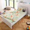 JACK Babybettwäsche 100x135cm Fuchs Wald Natur Grün, Biber, 2 teilig, süßes Kindermotiv mit Füchsen, mit Reißverschluss Bild 2