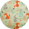 JACK Babybettwäsche 100x135cm Fuchs Wald Natur Grün, Biber, 2 teilig, süßes Kindermotiv mit Füchsen, mit Reißverschluss Bild 3