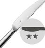 WMF Palermo Besteckset, 6 Personen, 24-teilig, Monobloc-Messer, Cromargan Edelstahl poliert, glänzend, spülmaschinengeeignet Bild 4
