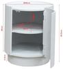 Beistelltisch Rill mit Tür 49xØ40cm Weiß [en. casa] Bild 2
