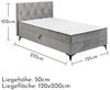CORNWILL Boxbett 120x200, Grau - Modernes Einzelbett mit Bettkasten - 121 x 102 x 210 cm (B/H/T) Bild 3