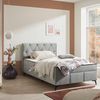 CORNWILL Boxbett 120x200, Grau - Modernes Einzelbett mit Bettkasten - 121 x 102 x 210 cm (B/H/T) Bild 2