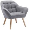 Vente-unique - CASERTA Sessel Stoff Grau - B 73 cm x H 77 cm x L 82 cm Bild 1
