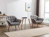 Vente-unique - CASERTA Sessel Stoff Grau - B 73 cm x H 77 cm x L 82 cm Bild 2