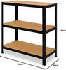 shelfplaza BLACK 90x60x50 cm Schwerlastregal in schwarz mit 3 Böden und 175 kg Traglast pro Boden Bild 2