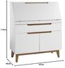 Sekretär Celio 10 weiß Eiche 97 x 113 x 40 cm Schreibtisch Arbeitszimmer Bild 2