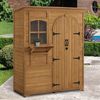 M MCombo Gartenschrank Geräteschuppen Holz 0926, 73×144×185 cm (Natur) Bild 2