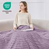 BEDELITE Kuscheldecke Flauschig Decke Klein - weiche Flanell Decken Lavendel 125x150 für Sofa, Deko Streifen Cord Fleecedecke als Sofaüberwurf für Wohnzimmer, Throw Blanket Wide Use Bild 2