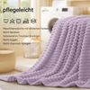 BEDELITE Kuscheldecke Flauschig Decke Klein - weiche Flanell Decken Lavendel 125x150 für Sofa, Deko Streifen Cord Fleecedecke als Sofaüberwurf für Wohnzimmer, Throw Blanket Wide Use Bild 5