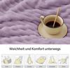 BEDELITE Kuscheldecke Flauschig Decke Klein - weiche Flanell Decken Lavendel 125x150 für Sofa, Deko Streifen Cord Fleecedecke als Sofaüberwurf für Wohnzimmer, Throw Blanket Wide Use Bild 3