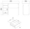Dmora - Schreibtisch Minette, Mehrzweckschreibtisch, Bürotisch für PC, Eckschreibtisch, 110x49 h76 cm, Eiche Bild 3