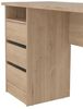 Dmora - Schreibtisch Minette, Mehrzweckschreibtisch, Bürotisch für PC, Eckschreibtisch, 110x49 h76 cm, Eiche Bild 5