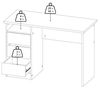 Dmora - Schreibtisch Minette, Mehrzweckschreibtisch, Bürotisch für PC, Eckschreibtisch, 110x49 h76 cm, Eiche Bild 4