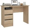 Dmora - Schreibtisch Minette, Mehrzweckschreibtisch, Bürotisch für PC, Eckschreibtisch, 110x49 h76 cm, Eiche Bild 2