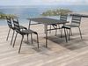 Vente-unique - MIRMANDE Garden dining set Metall Schwarz - B 80 cm x H 74,5 cm x L 160 cm Bild 2