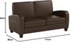 Julian Bowen Vivo 2-Sitzer-Sofa, braunes Kunstleder Bild 5
