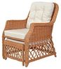 Rattansessel, Relaxsessel mit ausziehbarem Fußteil, handgeflochten, honigfarben Bild 4