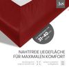 Bettwaesche-mit-Stil Mako-Satin Spannbettlaken rot 200x200cm Höhe 31-40cm Bild 3