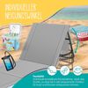KESSER® Strandmatte klappbar mit verstellbarer Rückenlehne, Strandliege faltbar mit Tragegurt, wasserdichter Handyhülle & Aufbewahrungstasche, Sonnenliege für Strand Garten Terrasse, Liegematte 130Kg Grau, 2er Set Bild 5