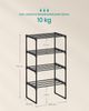 SONGMICS Schuhregal 4 Ebenen, Schuhständer Metall, Schuhaufbewahrung, Schuh-Organizer, aufrecht oder umgedreht, für 5-10 Paar Schuhe, stapelbar, Flur, 30 x 42,5 x 71,5 cm, schwarz LSA004B01 Bild 2