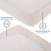 Blumtal® Premium Topper Spannbettlaken 90x200 cm Jersey im 2er Set - OEKO-TEX zertifiziertes Bettlaken 90x200 Baumwolle 100% - Spannleintuch 90x200 Topper bis 10cm Höhe/Bettlaken für Topper - Elfenbein Bild 4