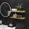Wandregal Linus Naturholz 50 x 4 cm 2er Set Vicco Bild 2