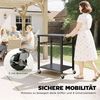 Outsunny Servierwagen 2-Etagen Grilltisch mit Metalloberfläche, (Set, 1 St, 1), Mit Haken, Rollen, Flaschenöffner Bild 5