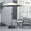Outsunny Sonnenschirmständer bis 40 kg befüllbar Rund Schirmständer Schirmhalter, Schirmgewicht, Ständer für Sonnenschirm 38/48mm Rohrdurchmesser, für Balkon, Terasse, Garten, Schwarz Bild 2