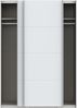 FORTE SOPHISTISPACE Kleiderschrank 150, Moderner Schrank mit 2 Schwebetüren, Holzwerkstoff, Weiß, 150,3 cm breit, 210,5 cm hoch, 62,9 cm tief Bild 5