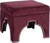 SAFAVIEH Upholstered Ottoman, in Bordeaux, 55 X 55 X 45 Bild 3
