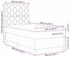 vidaXL Boxspringbett mit Kopfteil Schwarz 100 x 200 cm Stoff 3339443 Bild 2