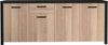 Forte BLACK HILL Sideboard mit 1 Schublade und 4 Türen, Holzwerkstoff, Comano Pflaume/Schwarz, B x H x T: 209,5 x 86,3 x 52,3 cm Bild 3