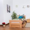 Einzelbett/GästebettEasy Premium Line K2 inkl. 2 Schubladen und 2 Abdeckblenden, 90x200 cm Buche Vollholz massiv Natur Bild 4