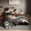 Fleuresse Mako-Satin Bettwäsche 155x220 Blüten Rosen grau braun Wende 114295-07 Bild 2
