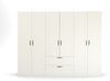 Kleiderschrank QUADRA SPIN Cottage weiß 6-trg 271 cm Bild 4