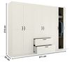 Kleiderschrank QUADRA SPIN Cottage weiß 6-trg 271 cm Bild 3