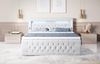 Boxspringbett Moonlight mit LED, USB und Stauraum 140x200 Weiß H4 Bild 2