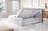 Boxspringbett Moonlight mit LED, USB und Stauraum 140x200 Weiß H4 Bild 4