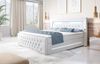 Boxspringbett Moonlight mit LED, USB und Stauraum 140x200 Weiß H4 Bild 3