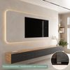 Planetmöbel TV-Board WEST TV Board 300 cm (3 x 100 cm) (TV Lowboard, Fernsehschrank hängend oder stehend), Fernsehtisch 3x 100cm breit Bild 4