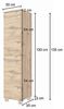 Midischrank LIVORNO BHT 30 x 130 x 35 cm weiß Badschrank Badunterschrank Badezimmerschrank Hochschrank Bild 3