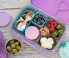 LEKKABOX Campinglöffel Mini Edelstahl Göffel, 10cm - Gabel Löffel Spork klein Kinder Brotdose, Extra klein, nur 10 cm lang – passt in jede Brotdose Bild 2