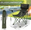 Dunlop Campingstuhl Campingstuhl Klappstuhl faltbar XXL bis 160 kg massives Stahlrohr, LUXUS Camping Stuhl leicht gepolsterte Kopflehne bis 160 kg Bild 3