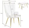 HOMCOM Relaxsessel Ohrensessel mit Hocker (Loungesessel, 2-St, Sessel), für Wohnzimmer, Schlafzimmer, Weiß Bild 3