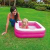 Intex Spielkiste, Swimming Pool, aufblasbar, quadratisch, für Babys und Kleinkinder, 57100 Rosa 57100 Bild 2