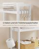 Toilettenregal, Badezimmerregal, Waschmaschinenregal,3-stöckiges Badregal aus Bambus, verstellbar, multifunktional, statische Belastbarkeit 15 kg pro Ebene, einfache Montage, weiß BTS01WT Bild 5
