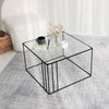 Dmora Couchtisch Doradus 55 x 55 x 36h cm Schwarz Quadratisch Bild 5