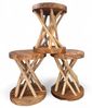 FaHome Beistelltisch Holzhocker Couchtisch – Handgefertigt – aus Suar- und Teakholz Bild 5
